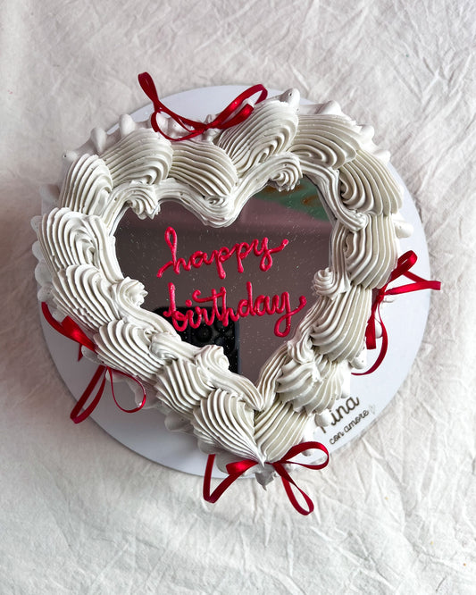 SELFIE HEART BLANCO - LAZOS ROJOS