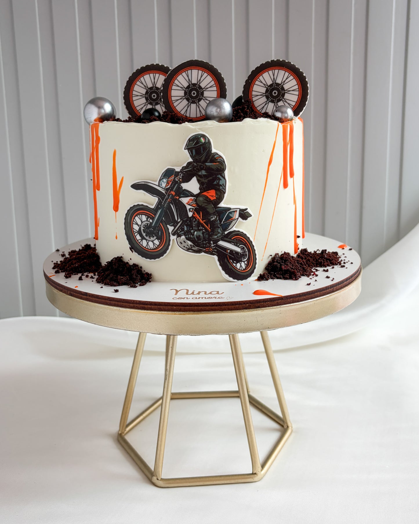 MOTOCROSS CAKE - Naranja