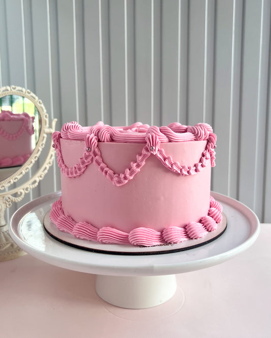 VINTAGE CAKE REDONDA - Pastel Pink