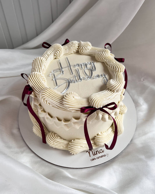 VINTAGE CAKE BLANCA - Lazos Vinotinto