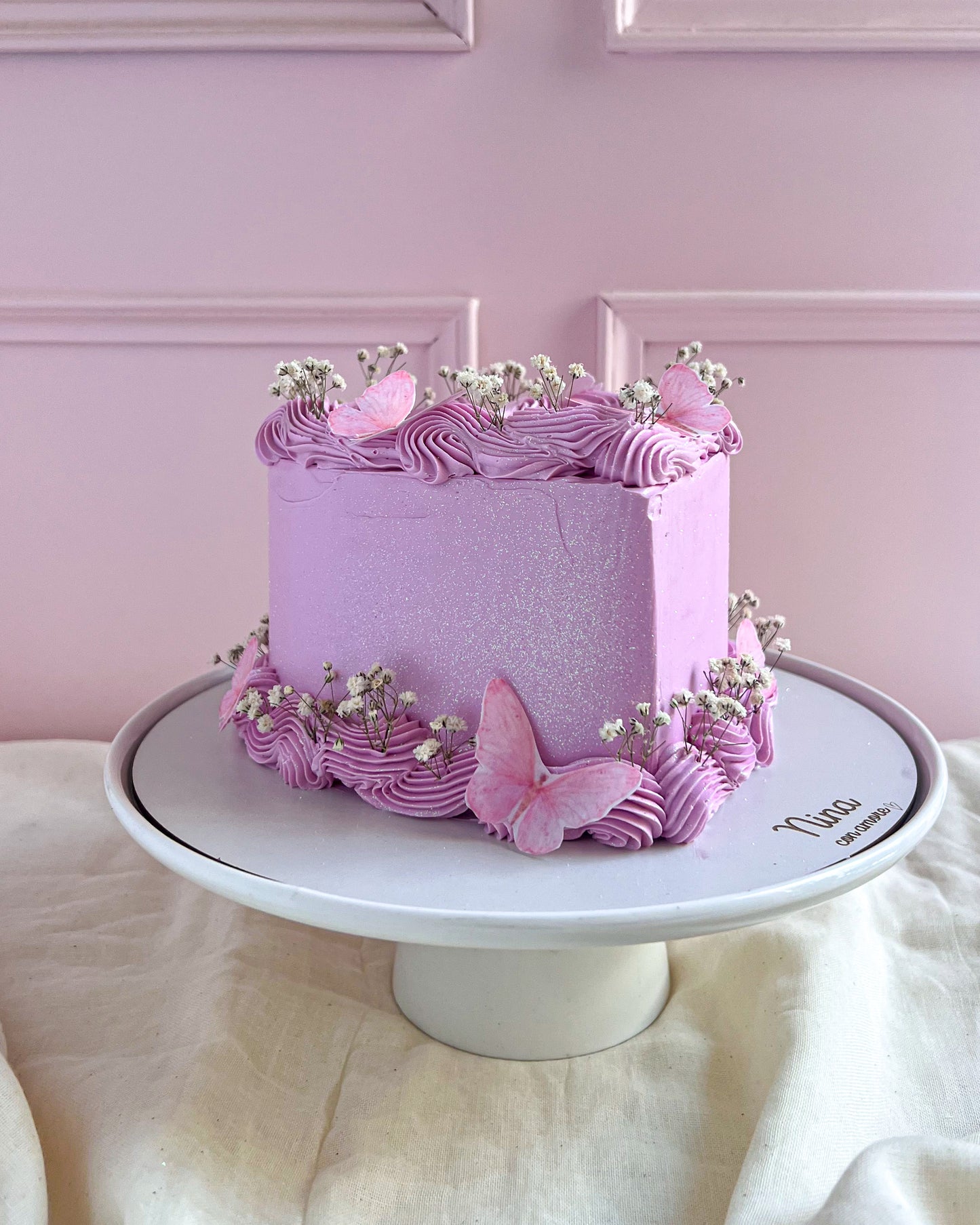 CORAZÓN BOHO MARIPOSAS - Lila