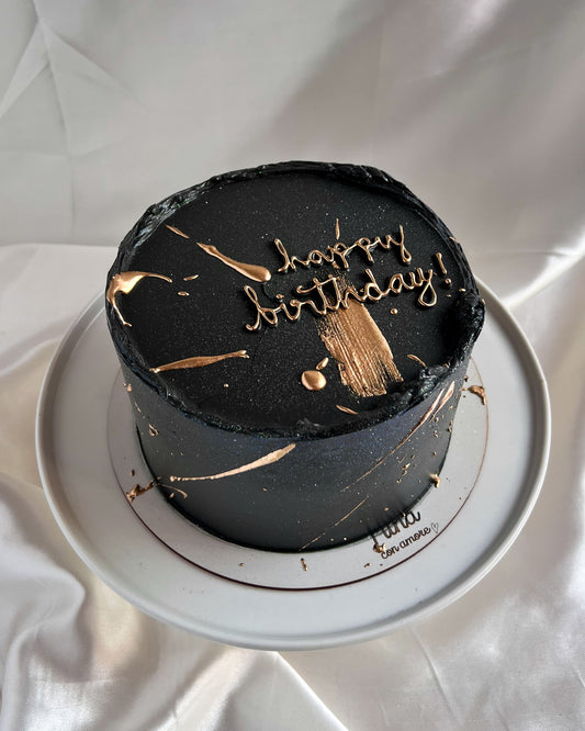MINIMALIST BLACK & GOLD - Happy Birthday
