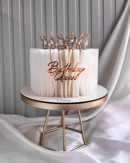 BIRTHDAY QUEEN CAKE - Corona + Papel Wafer Comestible