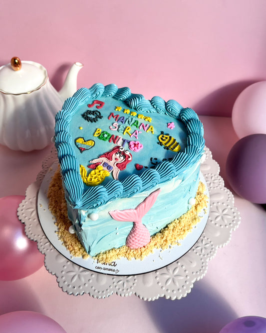 MAÑANA SERÁ BONITO HEART CAKE