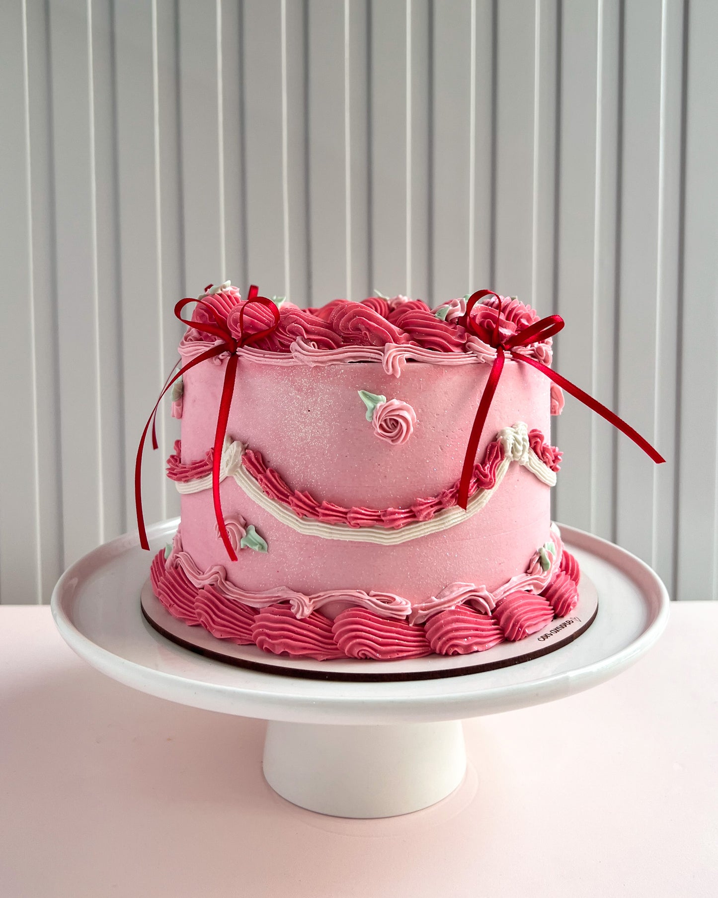 VINTAGE COQUETTE CAKE REDONDA - Pink