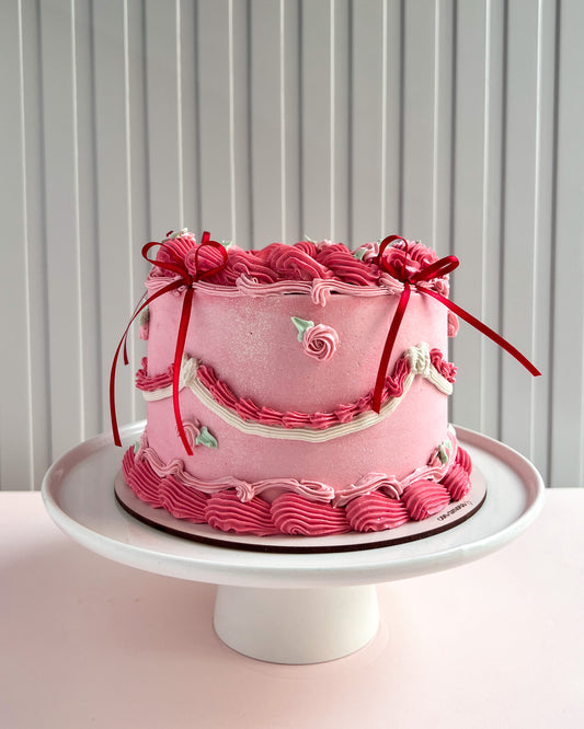 VINTAGE COQUETTE CAKE REDONDA - Pink