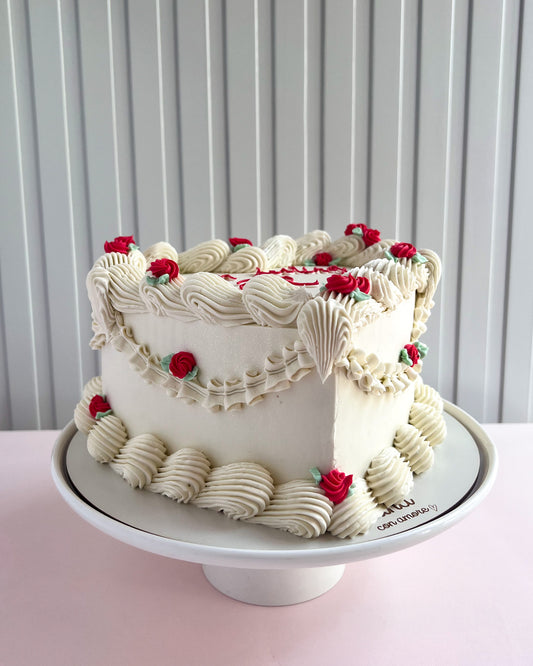 CORAZÓN VINTAGE - Blanco + Rosas - Taylor Swift