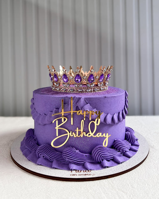 BIRTHDAY QUEEN CAKE MORADA - Corona