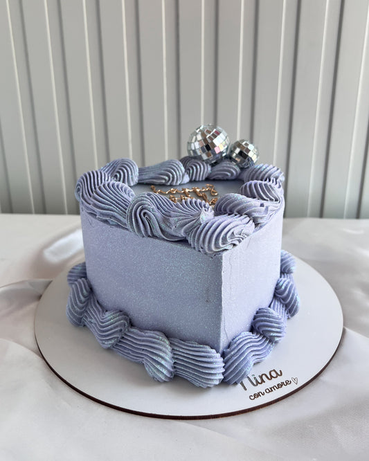 FULL GLITTER SELFIE HEART LILA + Disco Balls