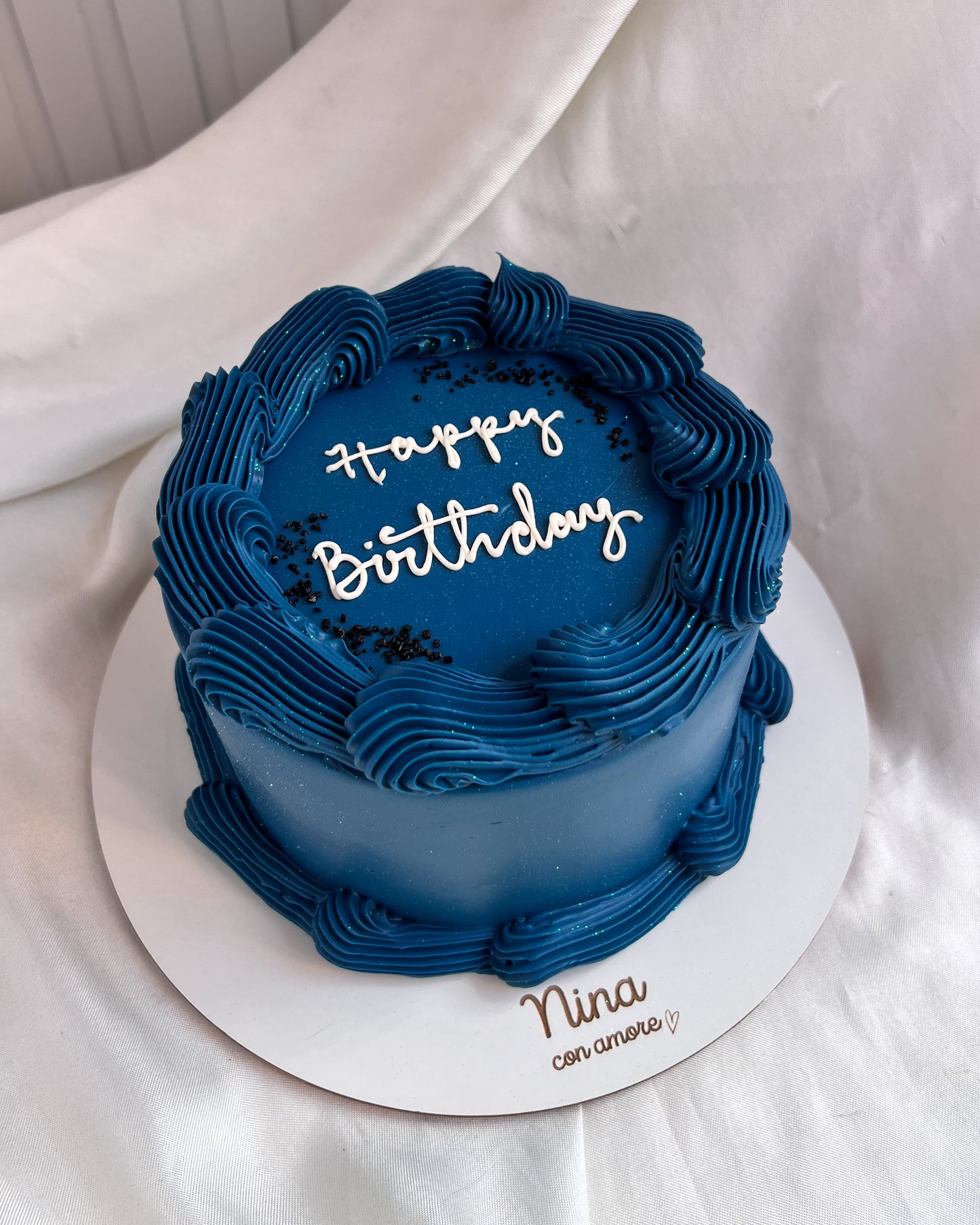 VINTAGE GLITTER CAKE AZUL