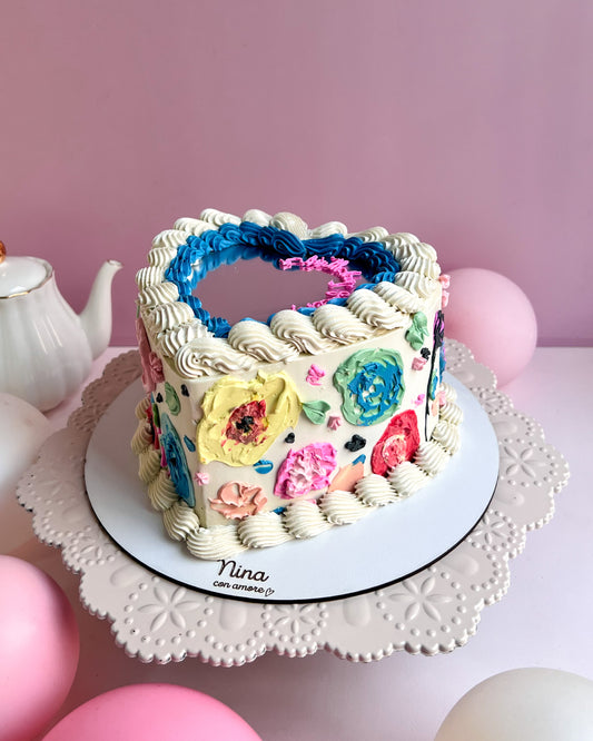 PAINTED FLOWERS SELFIE CORAZÓN