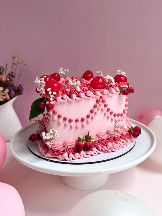 CORAZĂN VINTAGE CON CEREZAS - Flores Preservadas