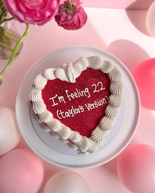 CORAZÓN VINTAGE TAYLOR’S VERSION - Red Glitter