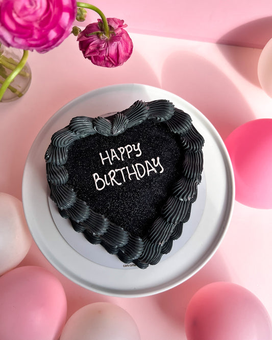 CORAZÓN VINTAGE - Black Glitter