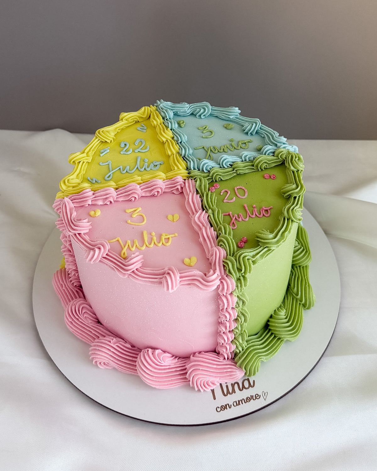 CUMPLEAÑOS CAKE- 4 colores
