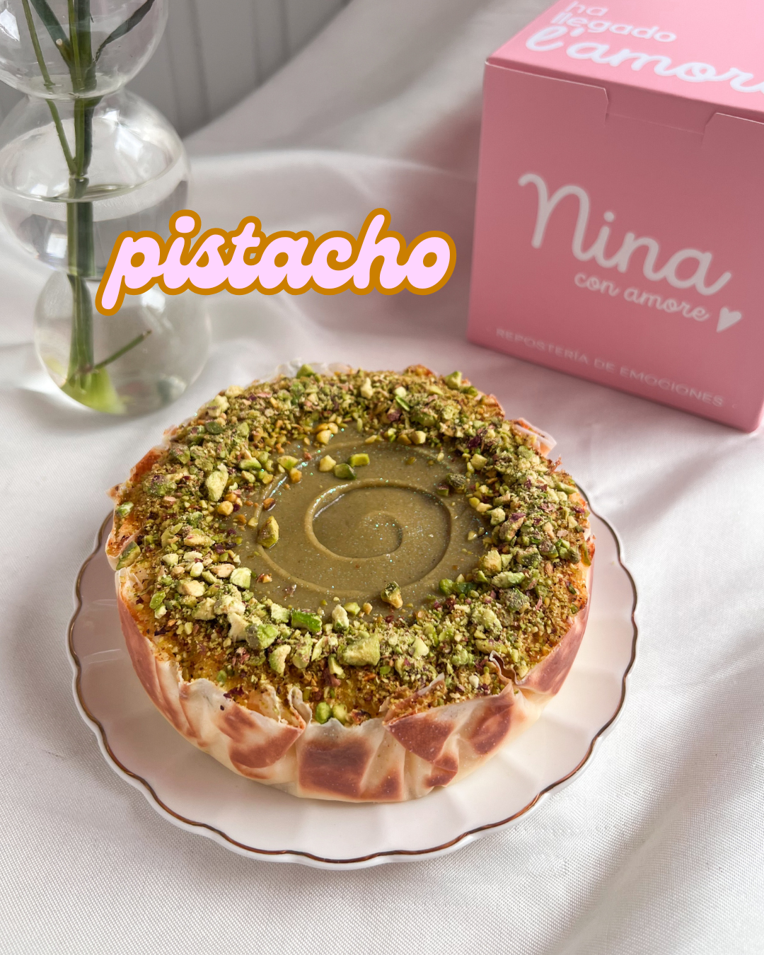 MINI TARTA VASCA PISTACHO - 2-4 Porciones