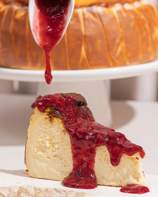 SIN AZUCAR! TARTA VASCA CON FRUTOS ROJOS - 12-16 porciones
