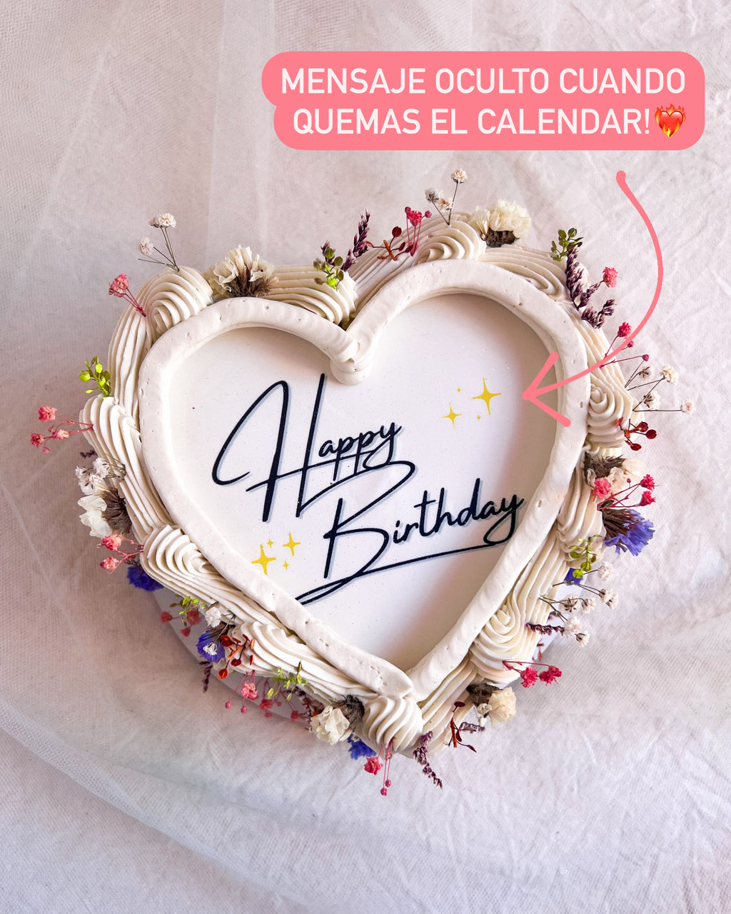 BURNING HEART BOHO - Flores y Mariposas Azules