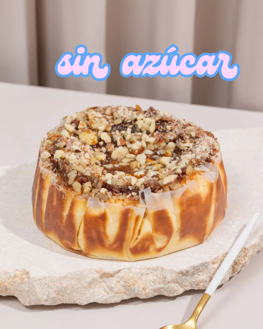 MINI TARTA VASCA SIN AZÚCAR - Almendras - 2 a 4 Porciones