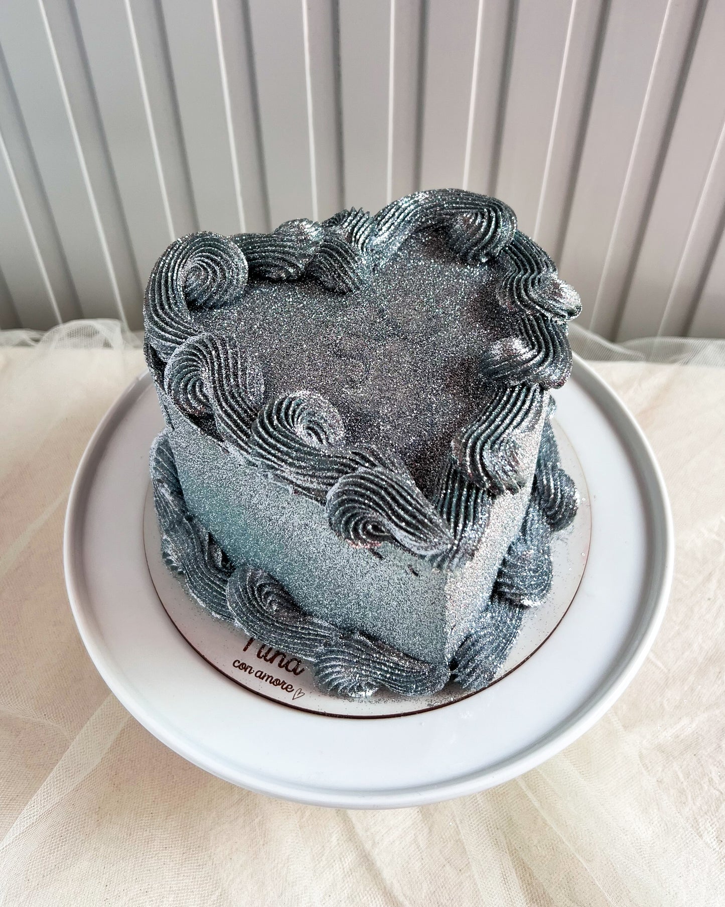 MAGIC GLITTER CAKE - Silver