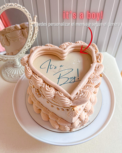 BURNING CAKE - Gender Reveal - Nude colors