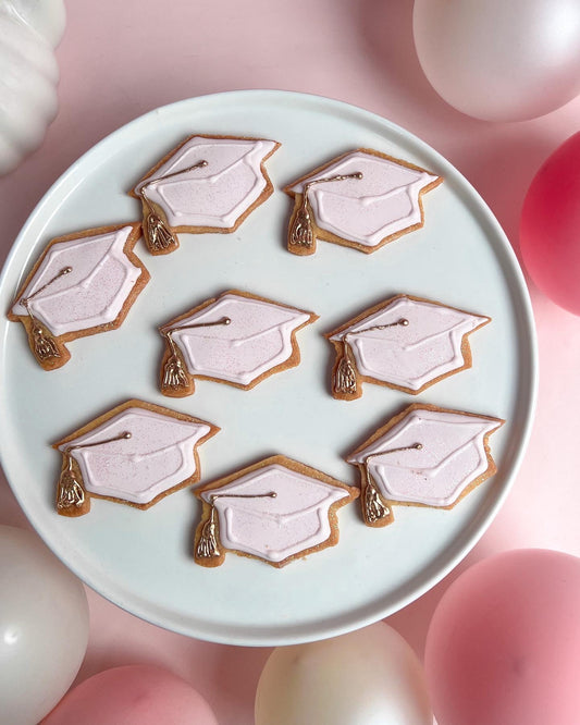 GALLETAS DECORADAS - Birretes Rosados