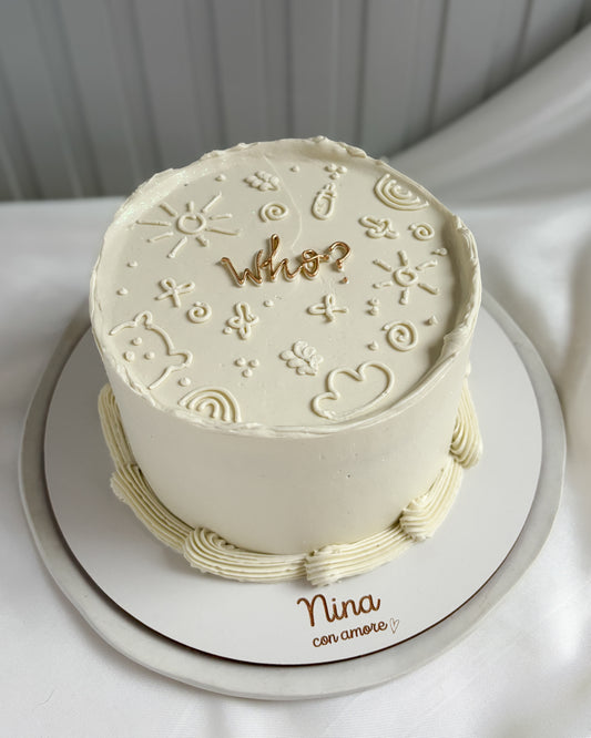 BABY CAKE BLANCA “Who” - Gender Reveal