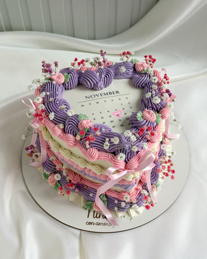 CORAZÓN BOHO CALENDARIO - Lazos y Flores