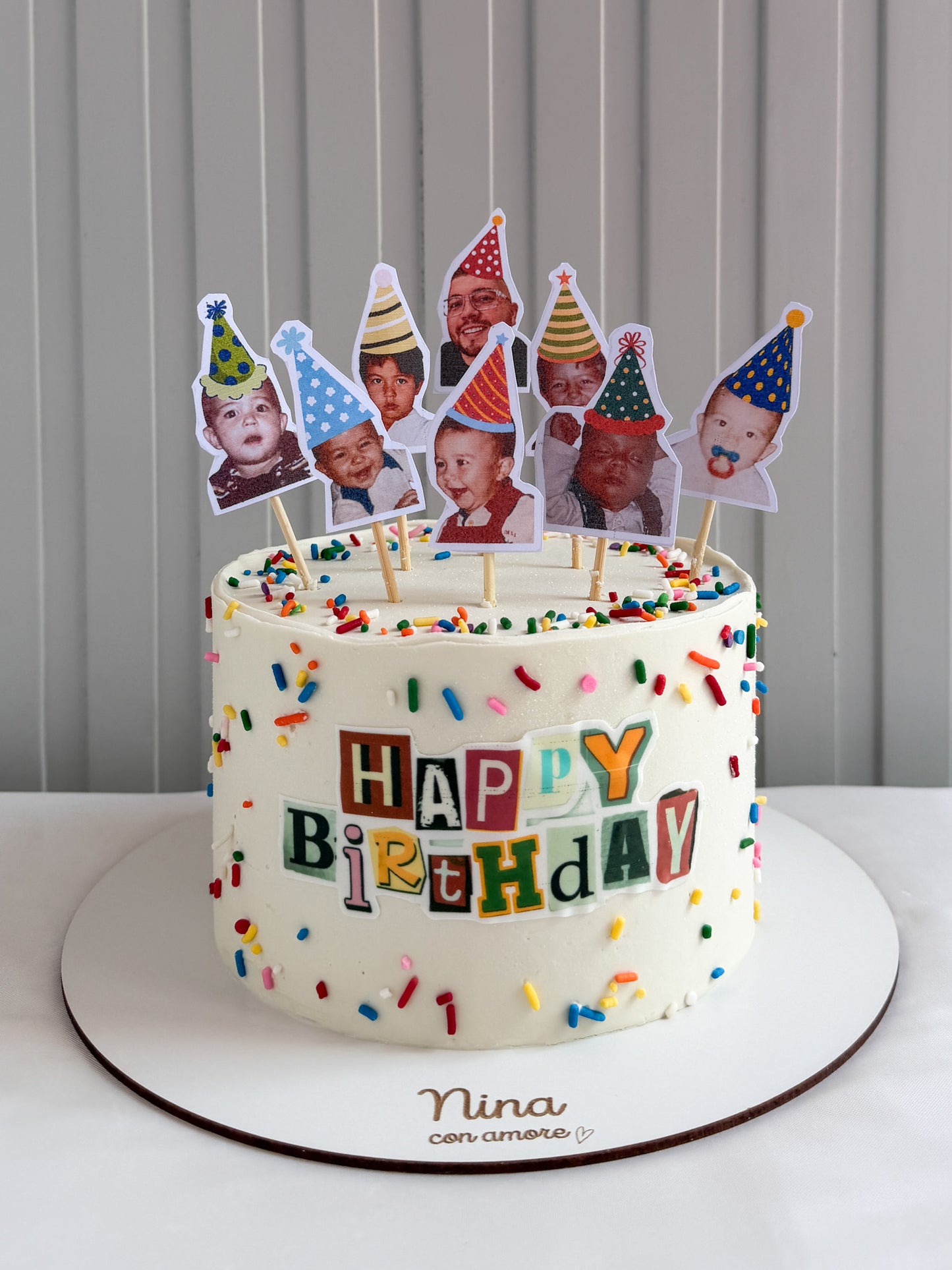 MEMORY CAKE - Fotos con Gorrito - Letrero Vintage