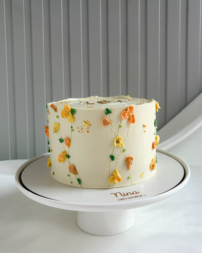 FLOWERS CAKE- Amarillo