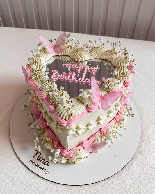 CORAZON SELFIE BOHO - Mariposas Rosadas