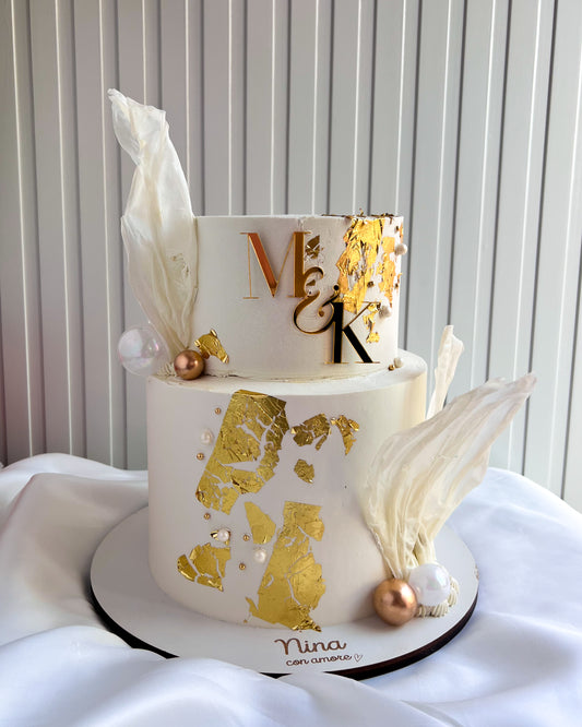 WEDDING CAKE - Papel de arroz + Iniciales