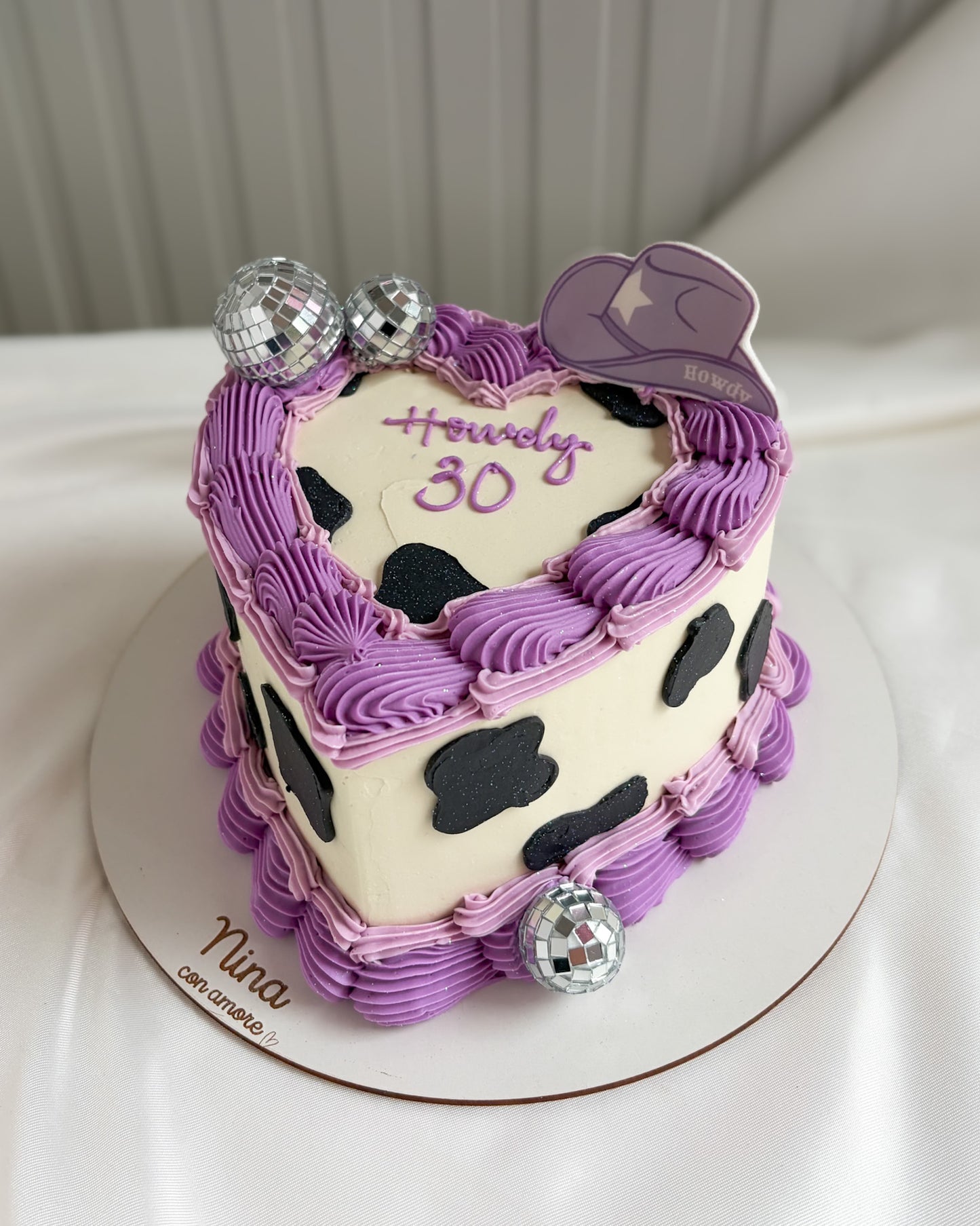 VAQUERA CAKE - Vaquita + Discoballs Lila