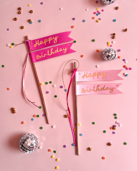 NUEVO! TOPPERS BANDERINES "HAPPY BIRTHDAY"