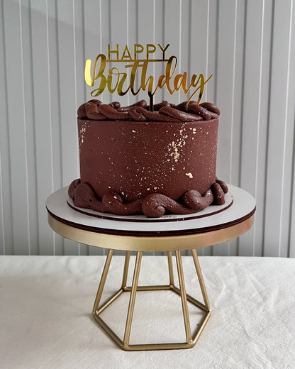 TRIPLE CHOCOLATE CAKE + TOPPER