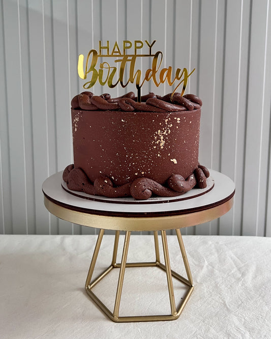 TRIPLE CHOCOLATE CAKE + TOPPER