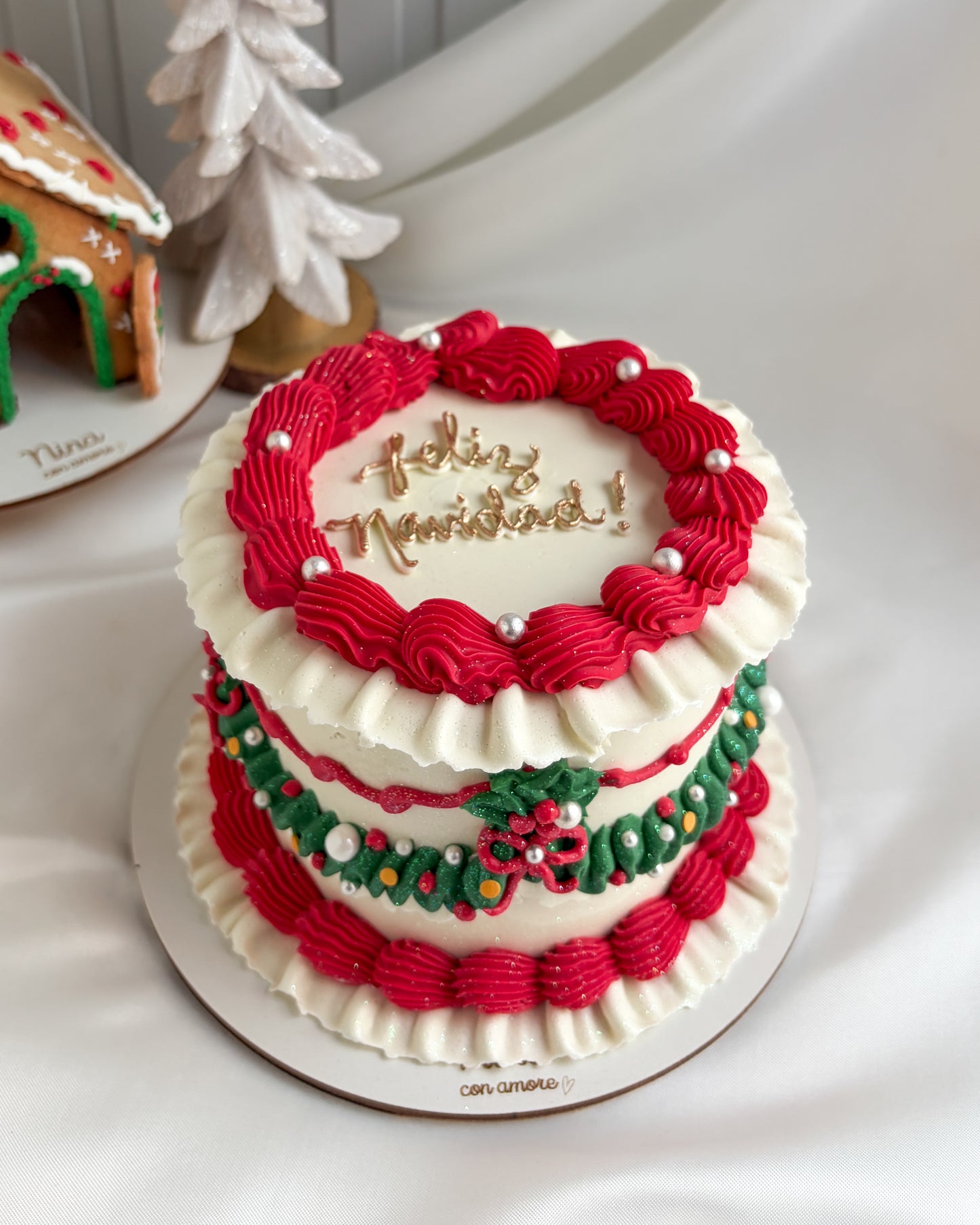 CORONA DE NAVIDAD CAKE