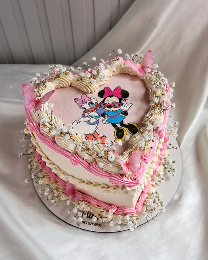 CORAZÓN BOHO MINNIE MOUSE - Rosado