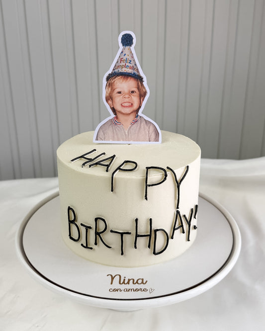 MEMORY CAKE Foto con Gorrito "Happy Birthday"
