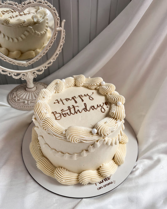 VINTAGE GLITTER CAKE BLANCA