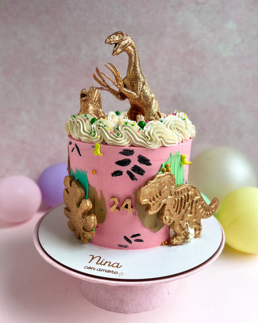 DINOSAUR CAKE - Pink