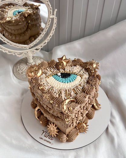 CORAZÓN OJO TURCO NUDE - Apliques Astrales