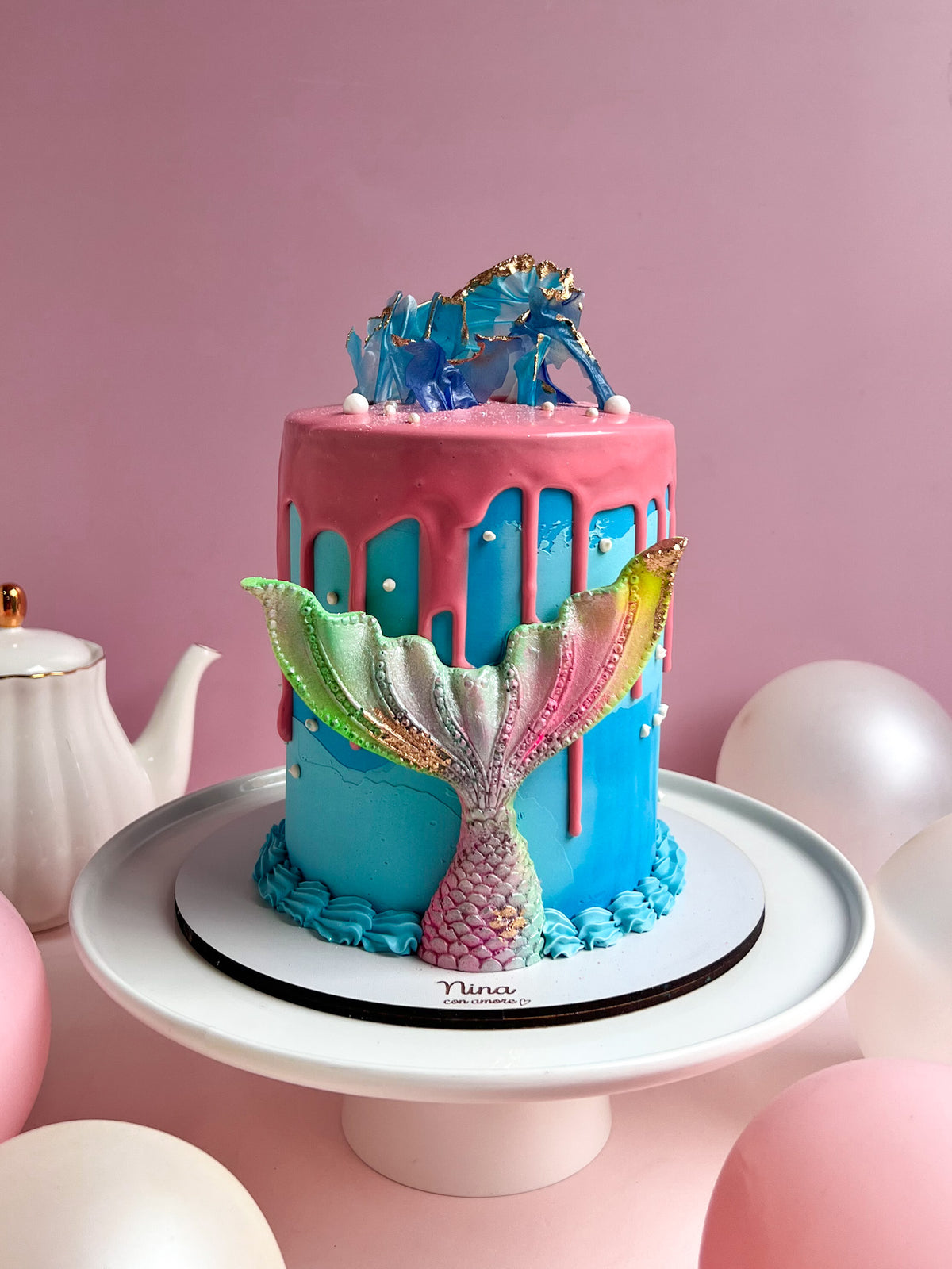 SIRENA CAKE - Dripping rosado