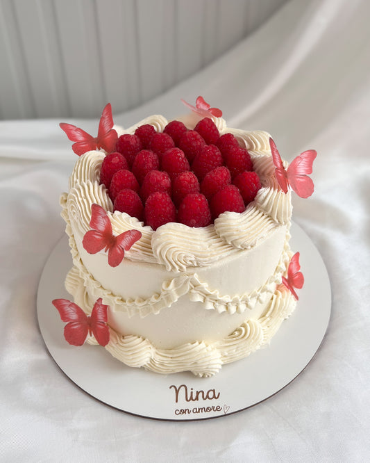 VINTAGE CAKE - Frambuesas y Mariposas