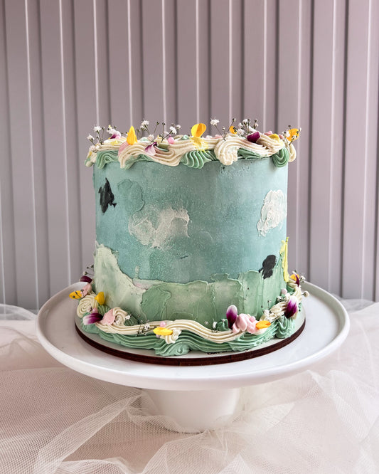 GHIBLI CAKE AZUL - Imagen comestible "El viaje de Chihiro"