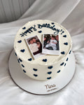 MEMORY CAKE - Polaroids + Corazoncitos Azules