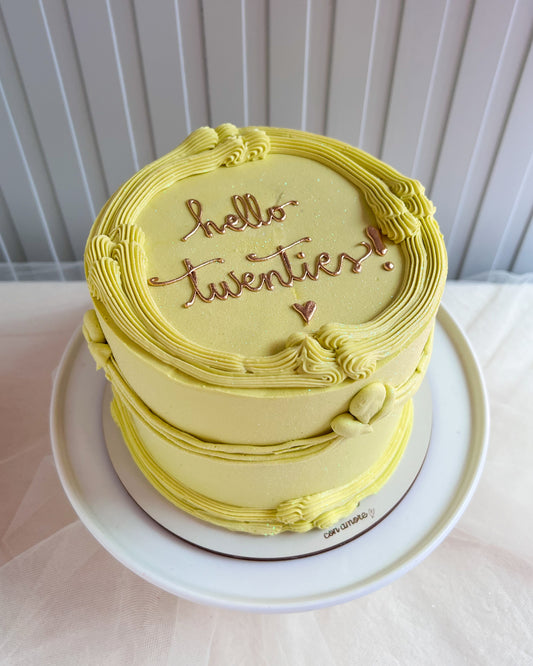 VINTAGE CAKE AMARILLO PASTEL