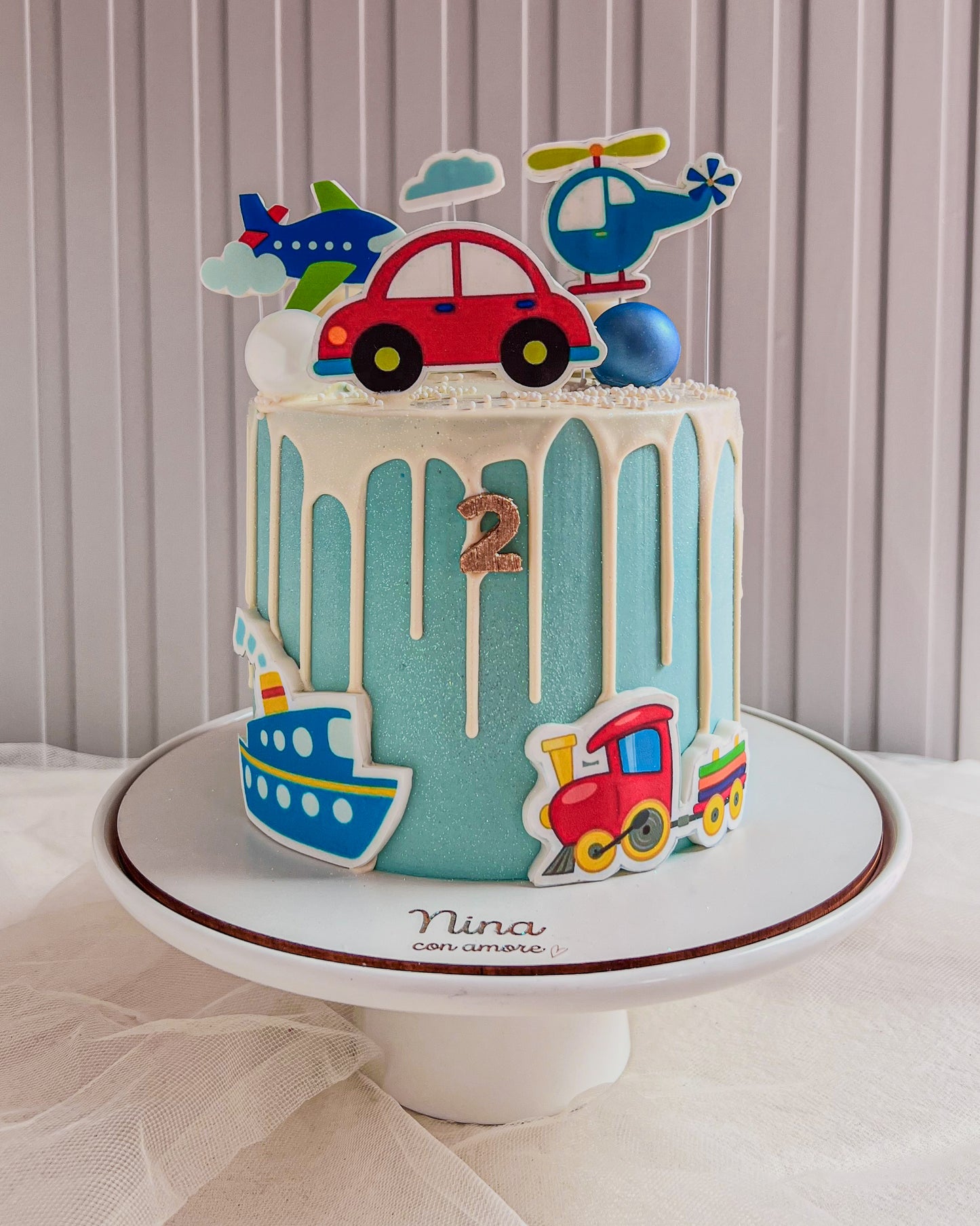 CARS, TRAINS & PLANES CAKE