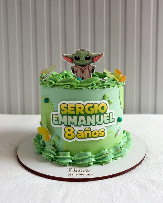 BABY YODA CAKE- Verde