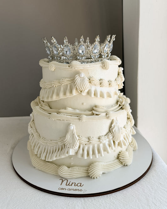BIRTHDAY QUEEN CAKE VINTAGE - Blanca